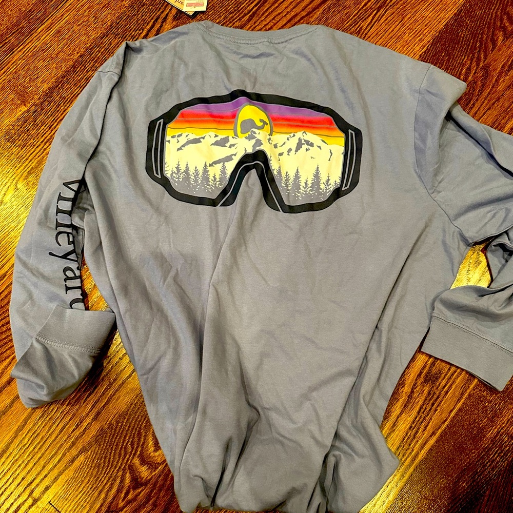 Men’s Sunset Goggles Long Sleeved Pocket Tee XXL NWT